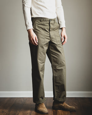 orSlow - Regular Fit Fatigue Pants - Army Green Ripstop – Withered Fig