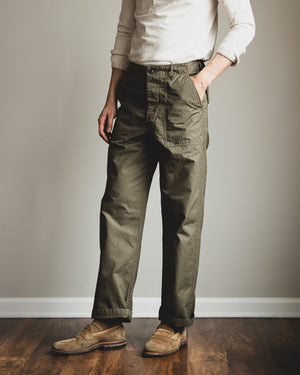 orSlow - Regular Fit Fatigue Pants - Army Green Ripstop – Withered Fig