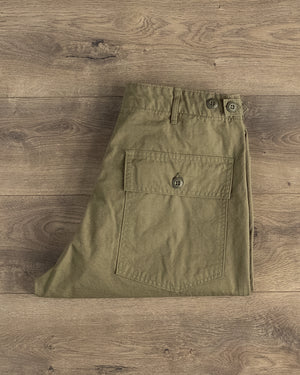 orSlow Regular Fit Fatigue Pants - Army Green Ripstop