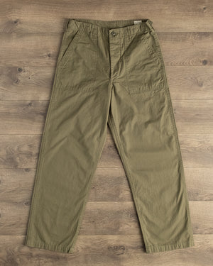 orSlow - Regular Fit Fatigue Pants - Army Green Ripstop – Withered Fig