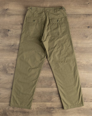 orSlow - Regular Fit Fatigue Pants - Army Green Ripstop – Withered Fig