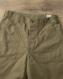 orSlow Regular Fit Fatigue Pants - Army Green Ripstop