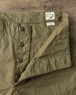 orSlow - Regular Fit Fatigue Pants - Army Green Ripstop – Withered Fig