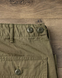orSlow Regular Fit Fatigue Pants - Army Green Ripstop