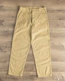 orSlow Regular Fit Fatigue Pants - Sand Beige
