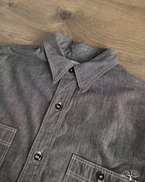 orSlow - Relaxed Fit Chambray Work Shirt - Black – Withered Fig