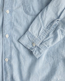 orSlow Relaxed Fit Chambray Work Shirt - Chambray Bleach