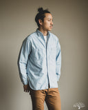 orSlow Relaxed Fit Chambray Work Shirt - Chambray Bleach