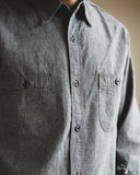 orSlow Relaxed Fit Chambray Work Shirt - Gray