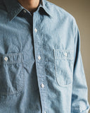 orSlow Relaxed Fit Chambray Work Shirt - Hickory