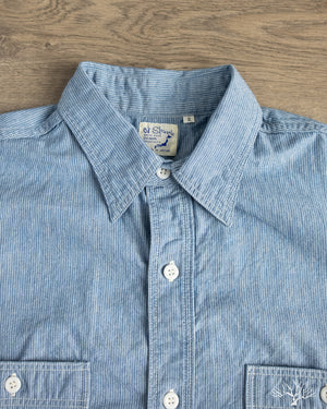 orSlow - Relaxed Fit Chambray Work Shirt - Hickory – Withered Fig