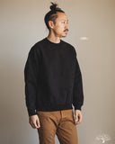 orSlow Relaxed Fit Densely Knit Sweatshirt - Black