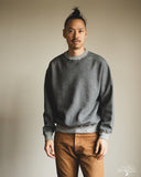 orSlow Relaxed Fit Densely Knit Sweatshirt - Charcoal Grey