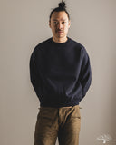 orSlow Relaxed Fit Densely Knit Sweatshirt - Dark Navy