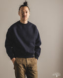 orSlow Relaxed Fit Densely Knit Sweatshirt - Dark Navy