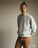 orSlow Relaxed Fit Densely Knit Sweatshirt - Heather Grey