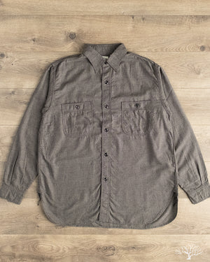 orSlow Relaxed Fit Melange Flannel Shirt - Gray Check