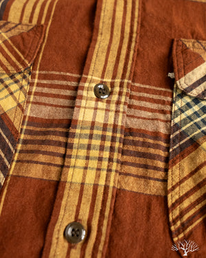 orSlow - Short Sleeve Original Check Work Shirt w/ Flap Pocket