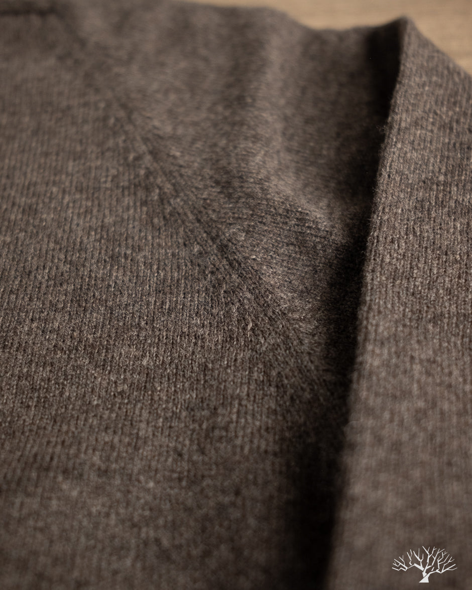 orSlow Simple Crewneck Sweater - Brown Wool