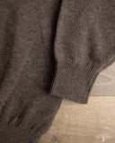 orSlow Simple Crewneck Sweater - Brown Wool