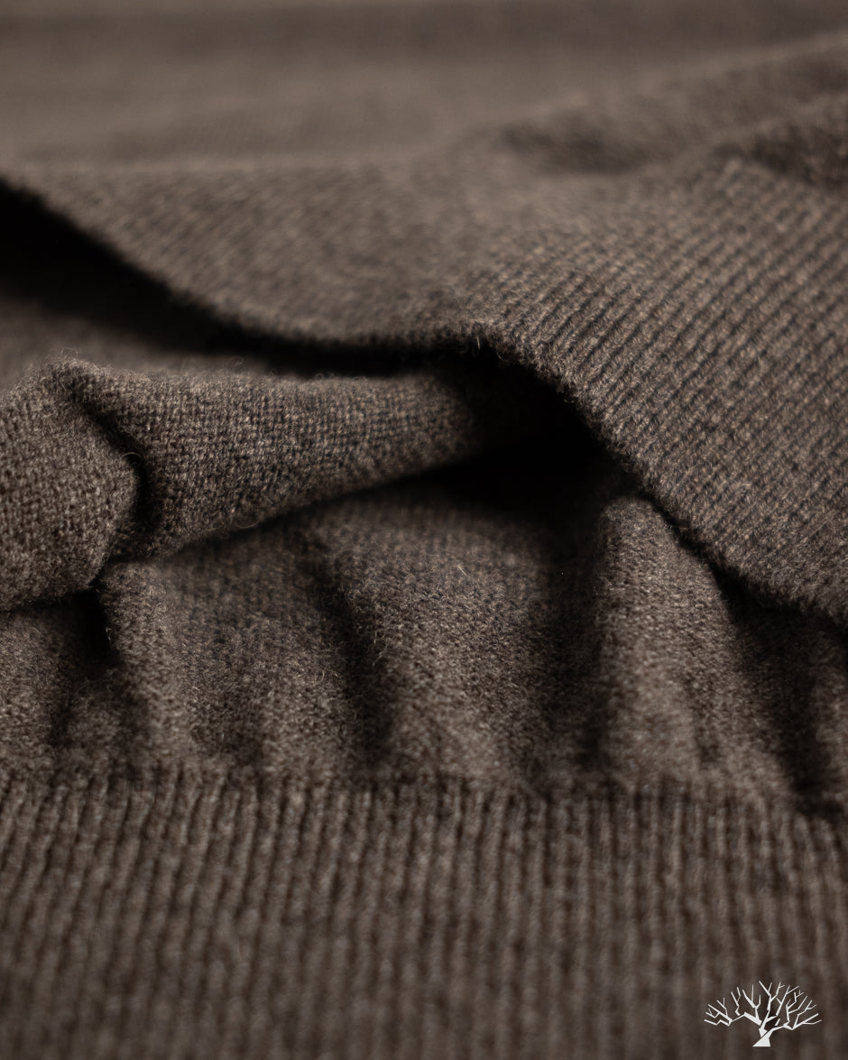 orSlow Simple Crewneck Sweater - Brown Wool