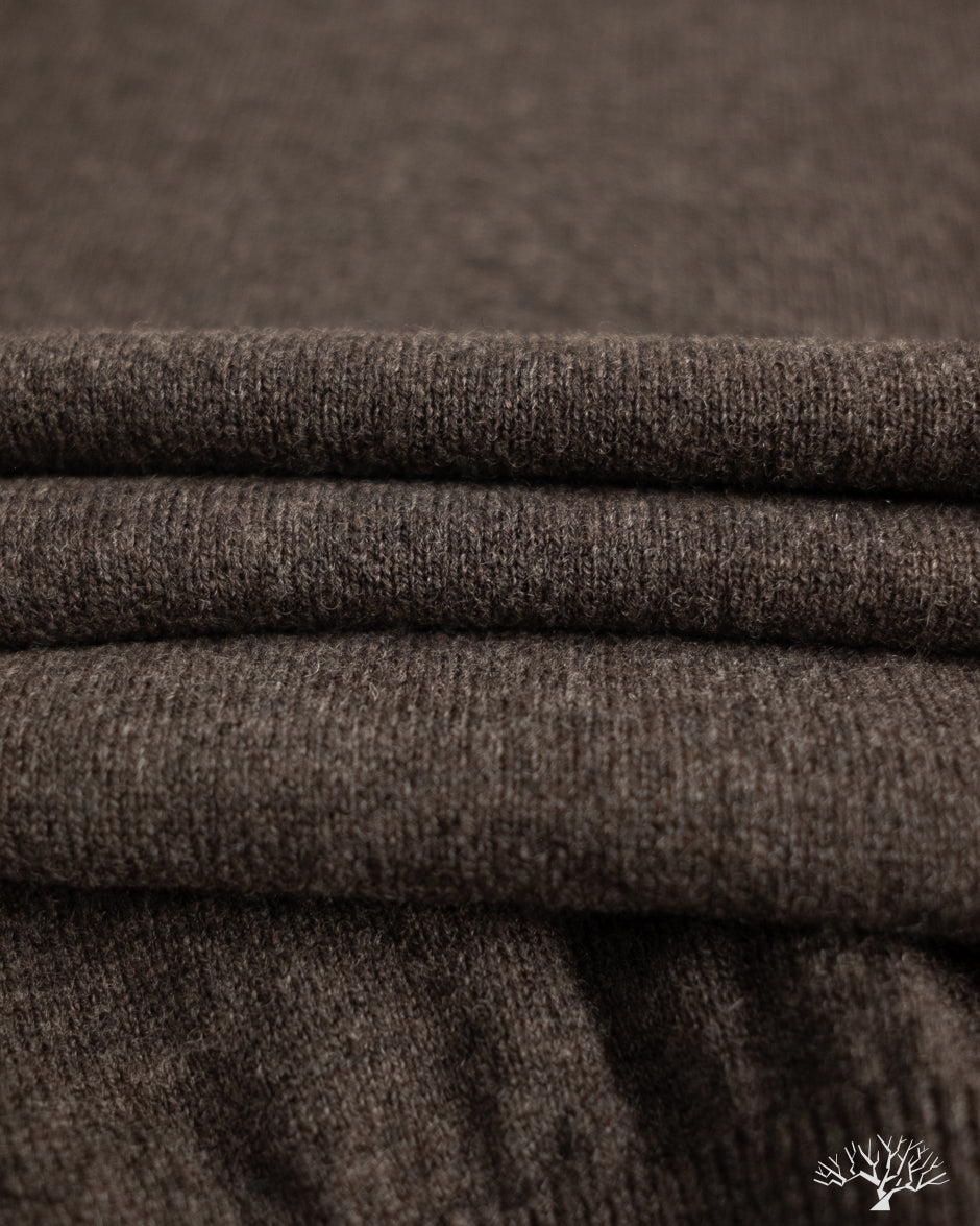 orSlow Simple Crewneck Sweater - Brown Wool