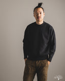 orSlow Simple Crewneck Sweater - Charcoal Gray Wool