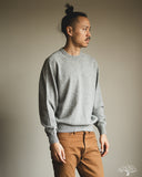 orSlow Simple Crewneck Sweater - Light Gray Wool