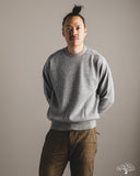 orSlow Simple Crewneck Sweater - Light Gray Wool