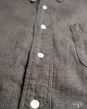 orSlow Standard Button Down Shirt Softly Brushed Mini Check - Charcoal Gray
