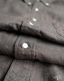 orSlow Standard Button Down Shirt Softly Brushed Mini Check - Charcoal Gray