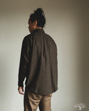 orSlow Standard Button Down Shirt Softly Brushed Mini Check - Coffee Brown