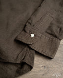 orSlow Standard Button Down Shirt Softly Brushed Mini Check - Coffee Brown