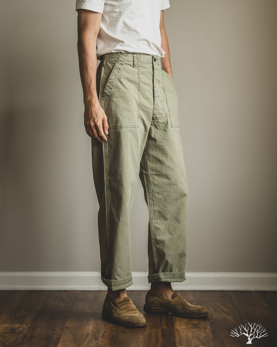 orSlow - Summer Fatigue Pants - Green – Withered Fig