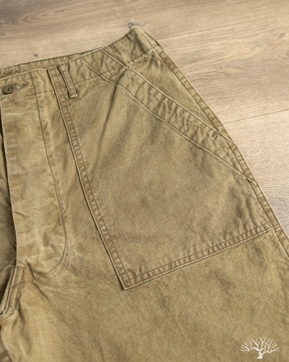 orSlow - Summer Fatigue Pants - Olive – Withered Fig