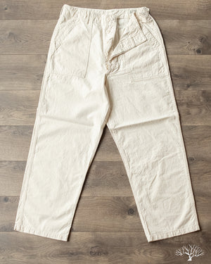 orSlow Summer Fatigue Pants - Original Napped Twill Ecru