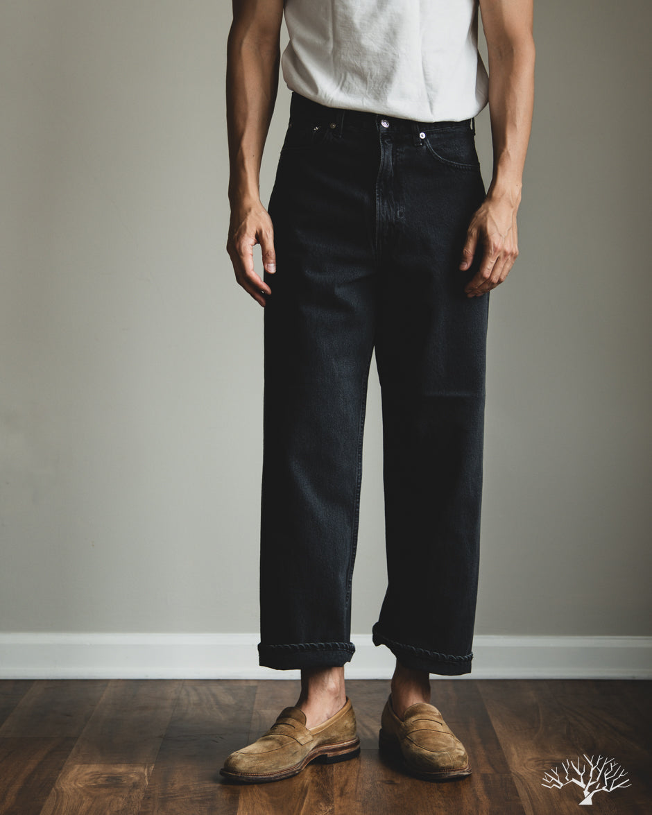 orSlow Super Dad's Denim Pants - Black Stone Denim