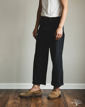 orSlow - Super Dad's Denim Pants - Black Stone – Withered Fig