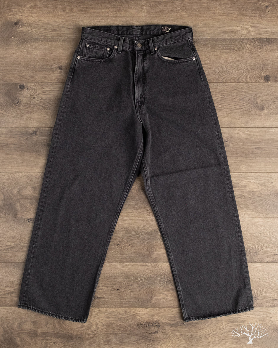 orSlow Super Dad's Denim Pants - Black Stone Denim