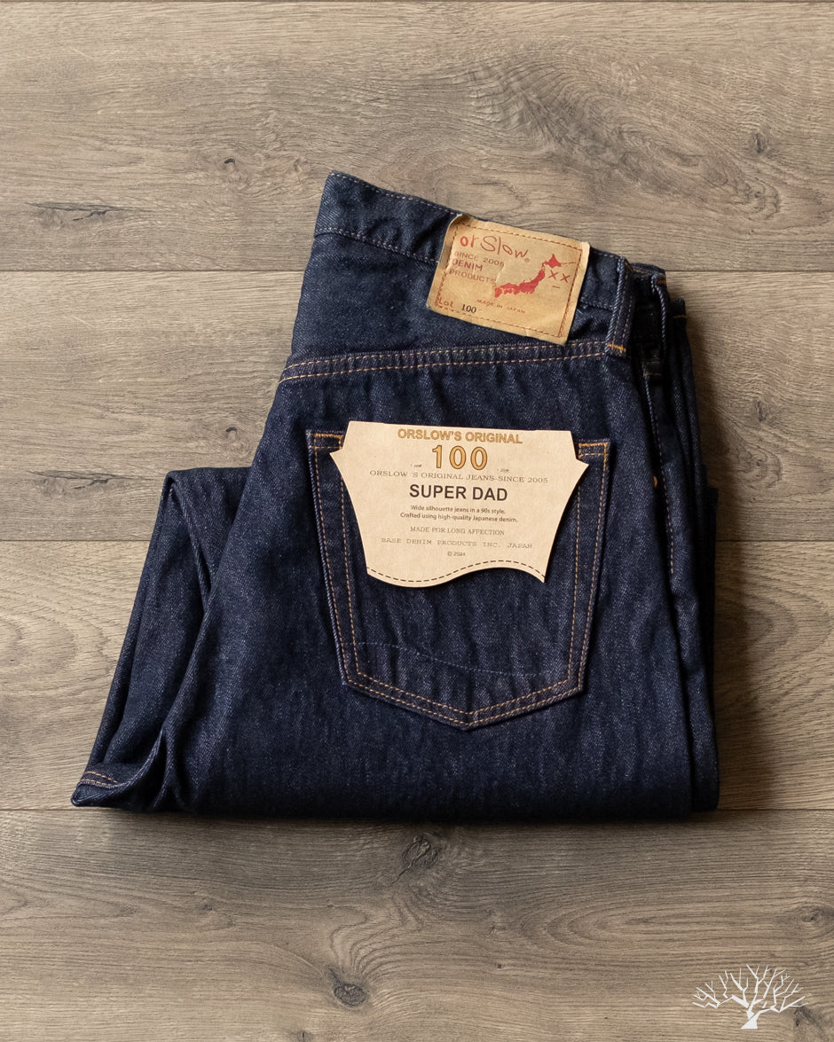 orSlow - Super Dad's Denim Pants - One Wash – Withered Fig