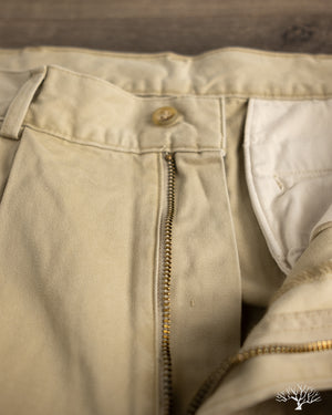 orSlow - Two Tuck Wide Trousers - Khaki – Withered Fig