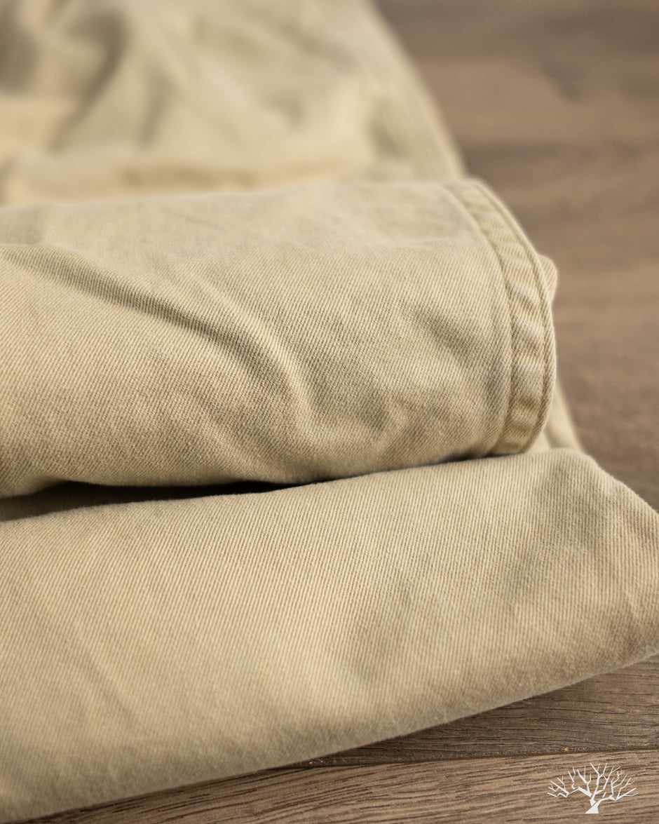 orSlow Two Tuck Wide Trousers - Khaki