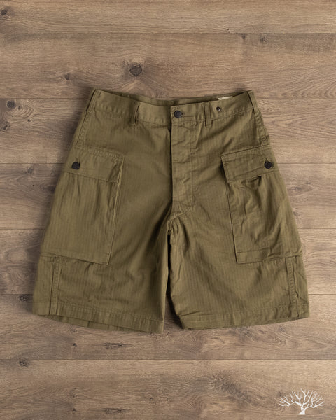 orSlow Army Pocket Cargo Shorts Army Green – Withered Fig