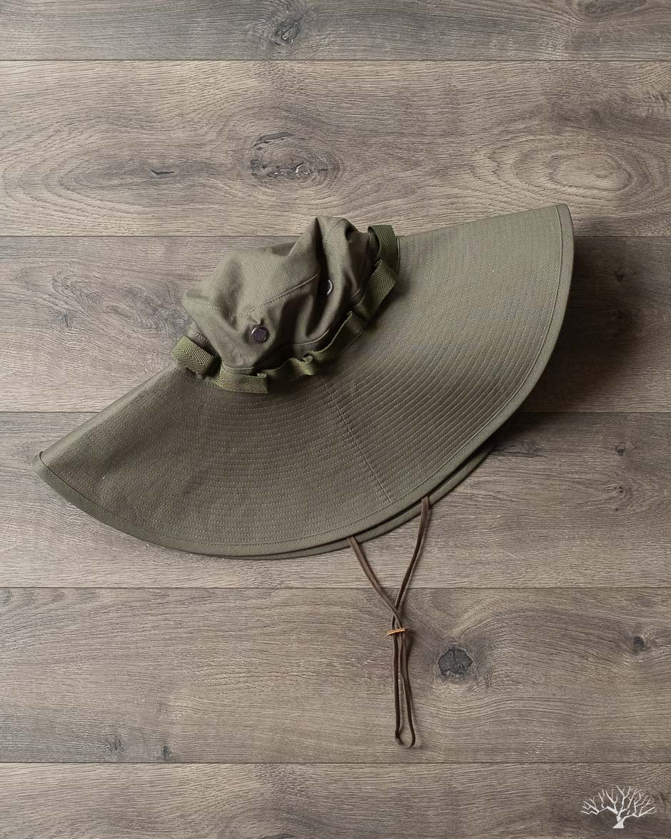 orSlow U.S. Army Wide Brim Jungle Hat - Army Green Ripstop