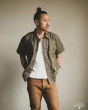 orSlow Utility Short Sleeve Shirt Jacket - Army Green