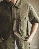 orSlow Utility Short Sleeve Shirt Jacket - Army Green