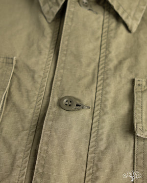 orSlow - Utility Short Sleeve Shirt Jacket - Army Green – Withered Fig