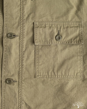orSlow - Utility Short Sleeve Shirt Jacket - Army Green – Withered Fig