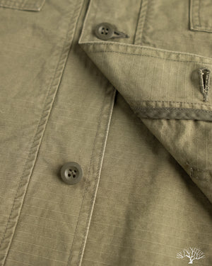 orSlow - Utility Short Sleeve Shirt Jacket - Army Green – Withered Fig