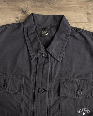 orSlow - Utility Short Sleeve Shirt Jacket - Navy – Withered Fig